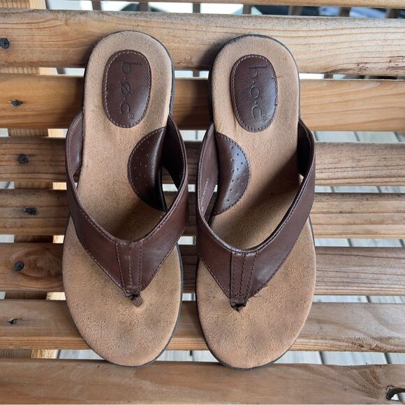 b.o.c. Brown Leather Thong Sandals – Women’s Size 7.5 - Picture 3 of 11
